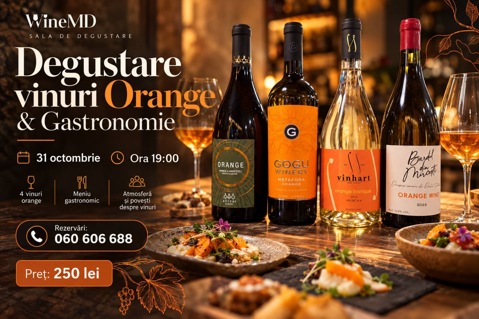 Degustare de vinuri Orange & Gastronomie